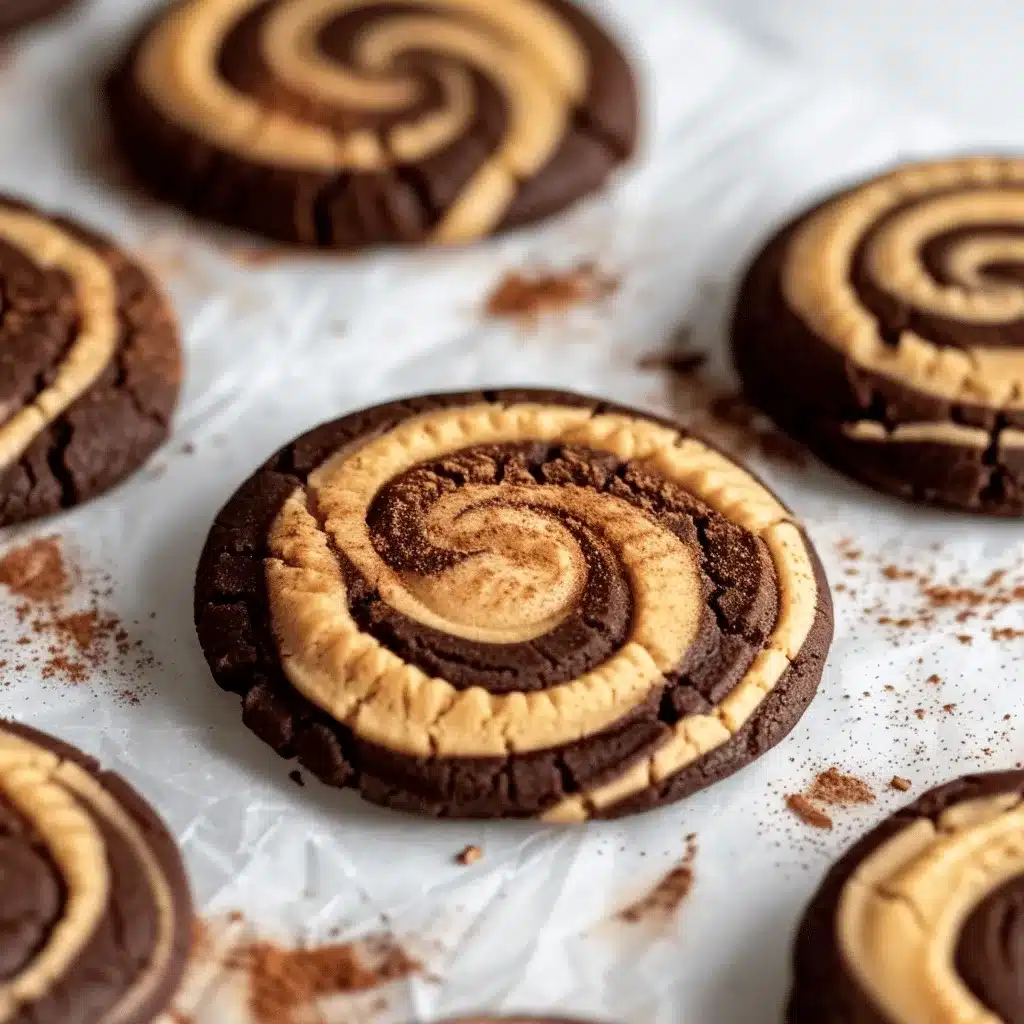 Chocolate-Peanut Butter Swirl Cookies preparation steps