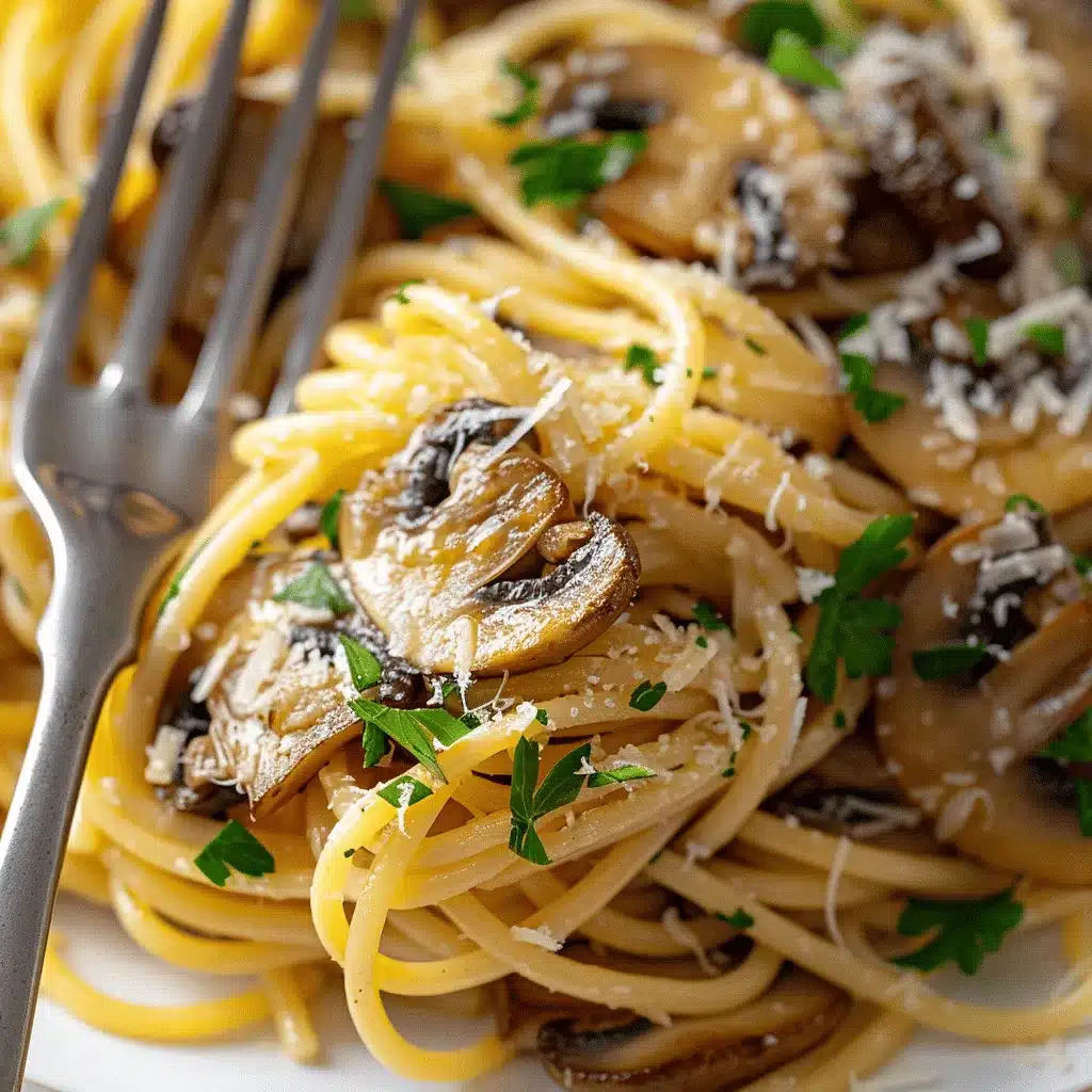 Mushroom Spaghetti preparation steps