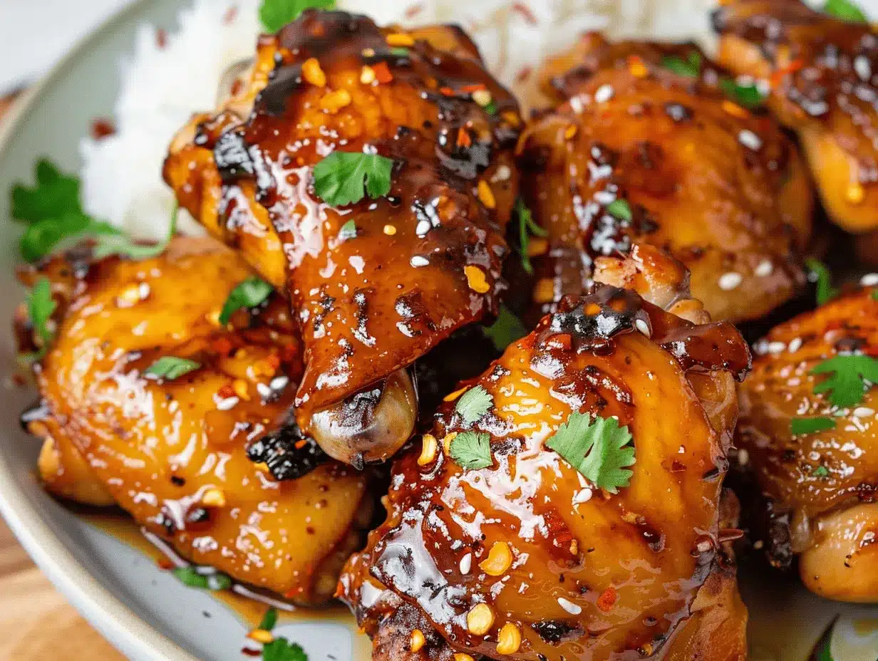 air fryer Korean soy garlic chicken thighs preparation steps