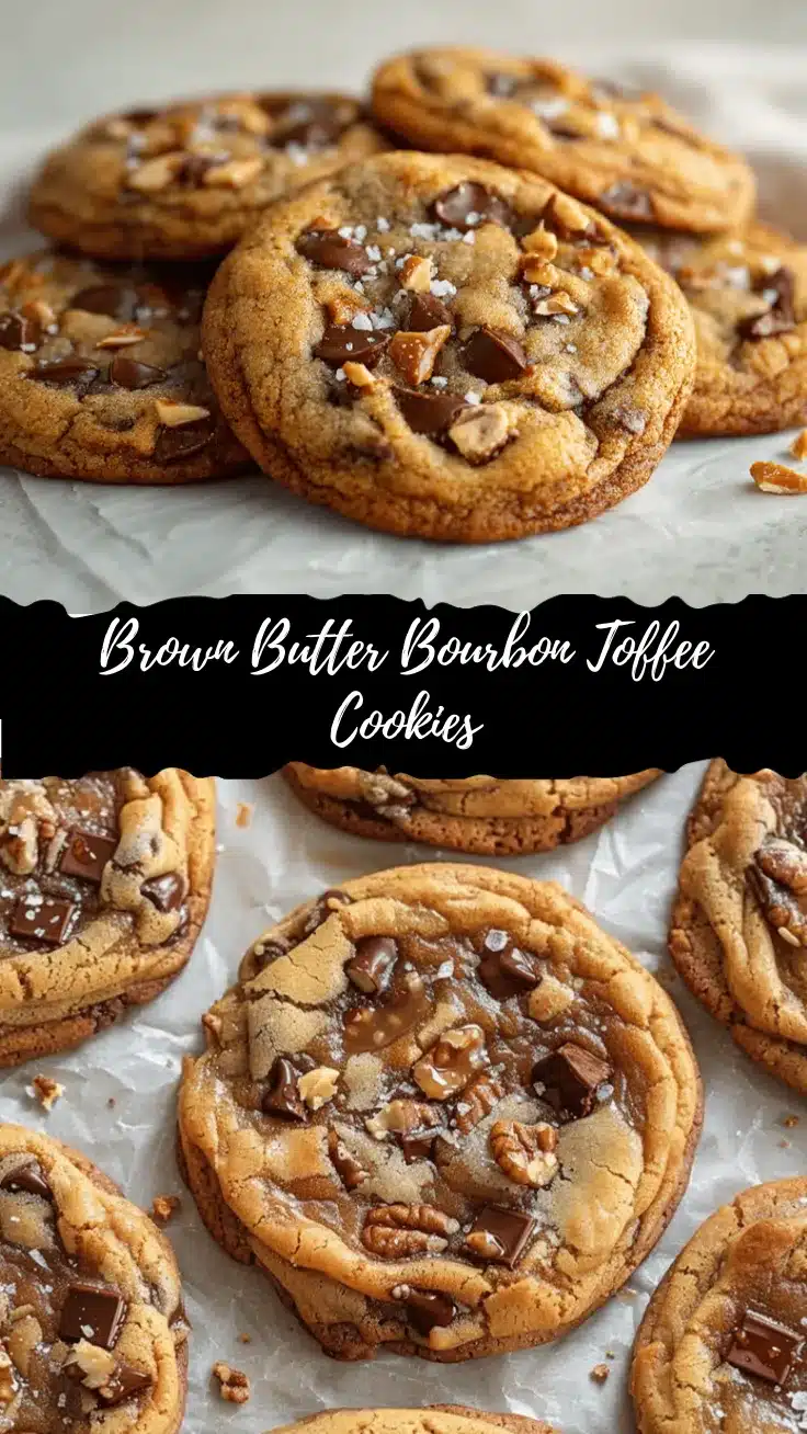 brown butter bourbon toffee chocolate chip cookies recipe