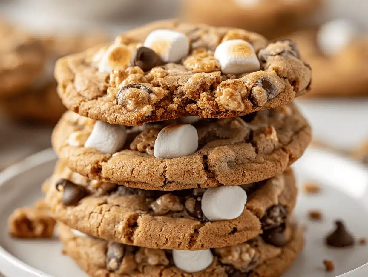 brown butter s’mores Rice Krispie cookies preparation steps