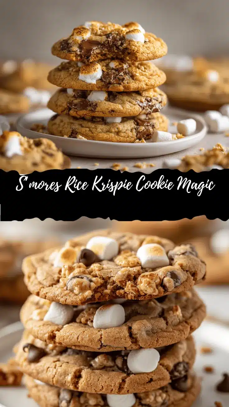 brown butter s’mores Rice Krispie cookies recipe