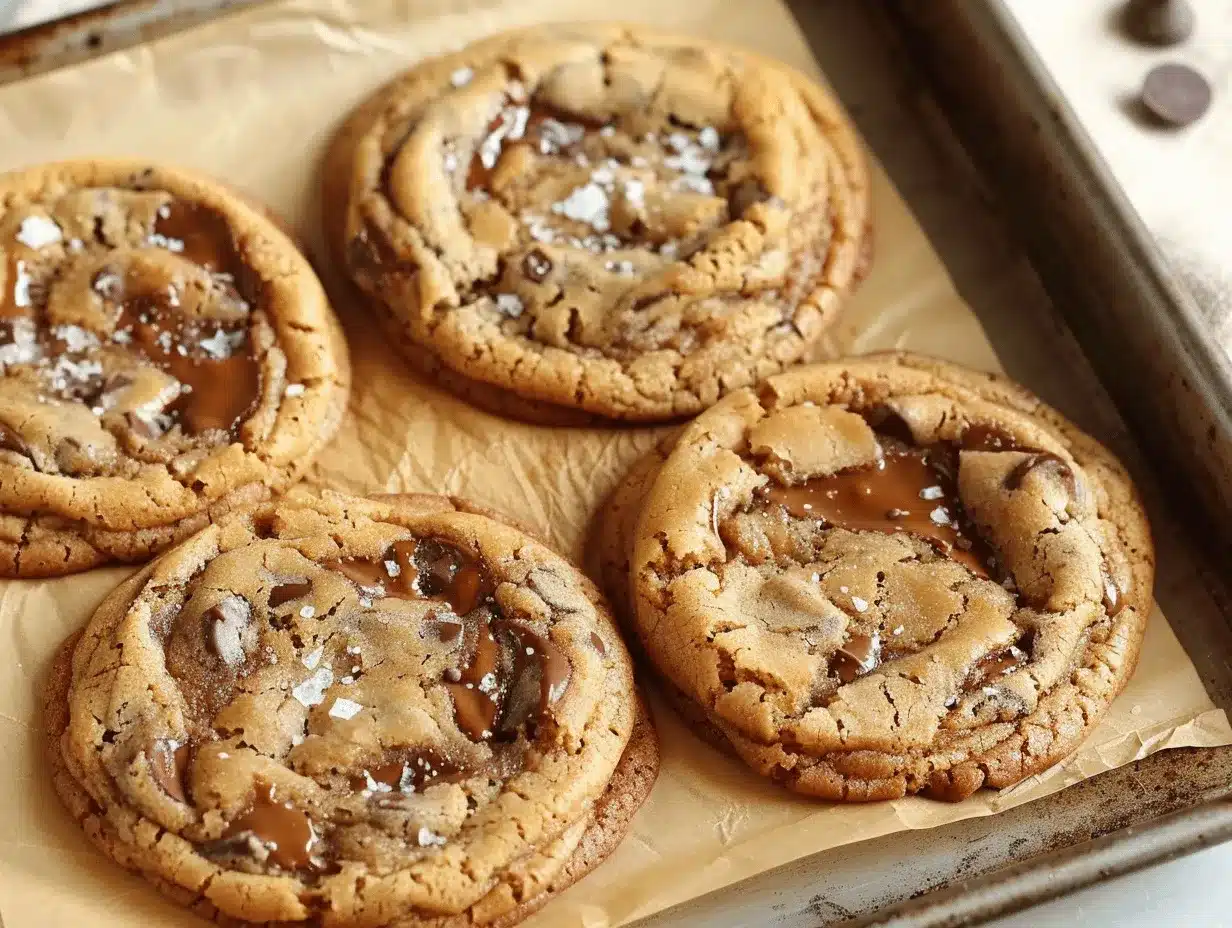 brown butter salted caramel chocolate chip cookies preparation steps