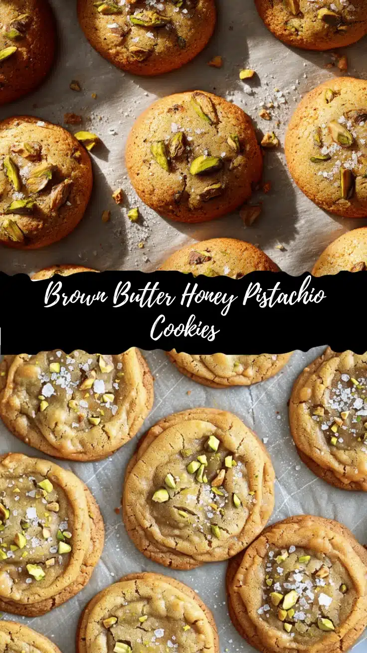 brown butter salted honey pistachio cookies recipe