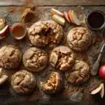caramel apple pie snickerdoodle cookies - featured image