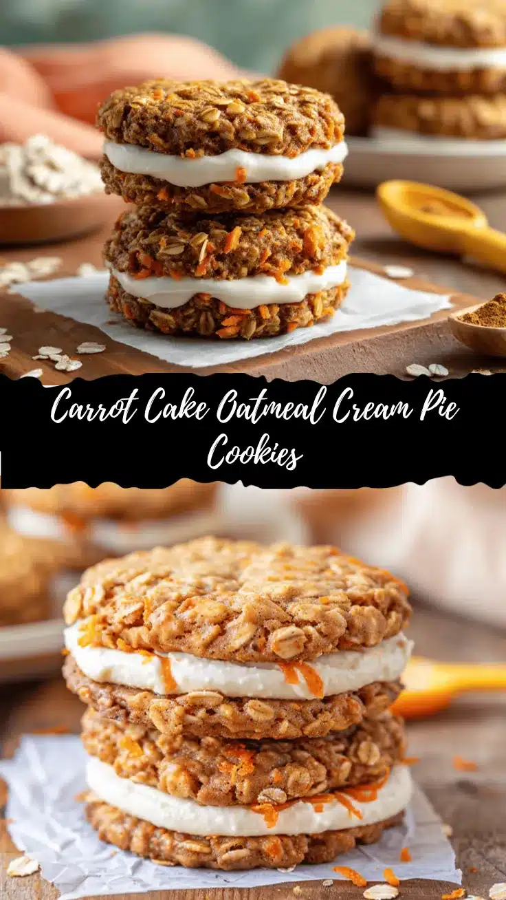 carrot cake oatmeal cream pie cookies recipe