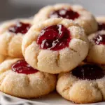 cherry cheesecake thumbprint cookies - featured image