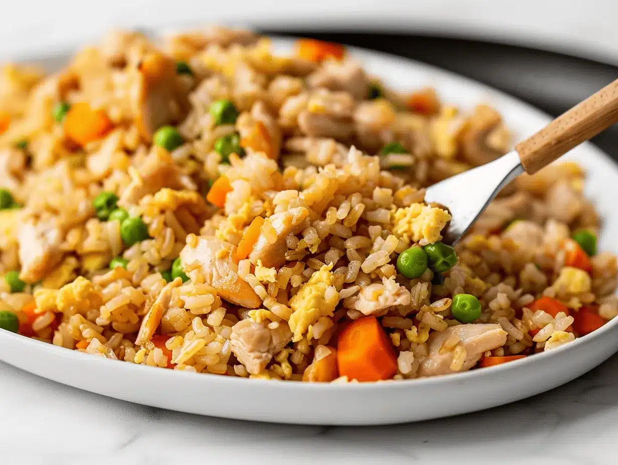 Chinese chicken fried rice preparation steps