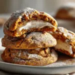 cinnamon roll pumpkin cookies - featured image