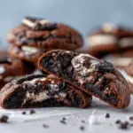 cookies and cream stuffed brownie cookies - featured image