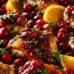 cranberry orange chicken - featured image