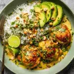 creamy coconut lime chicken thighs - featured image