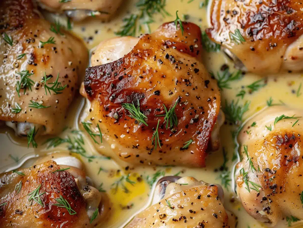 creamy oven baked chicken thighs preparation steps