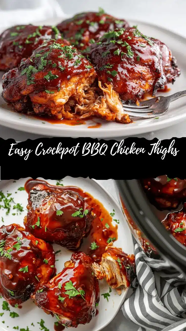 crockpot BBQ chicken thighs recipe