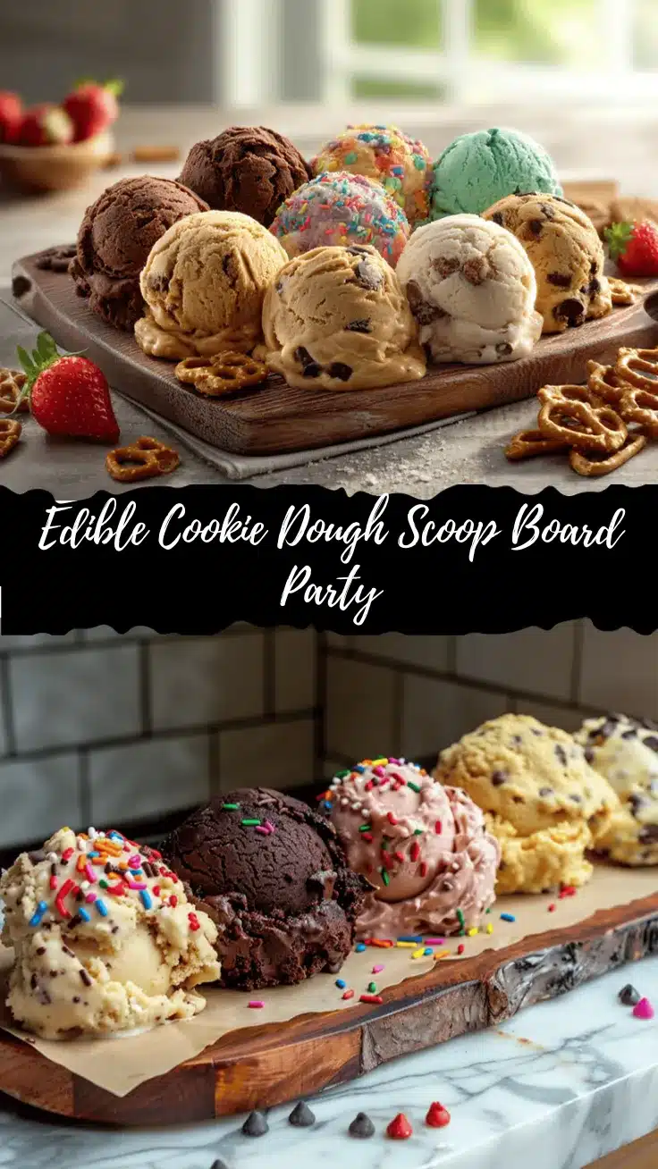 edible cookie dough scoop board recipe
