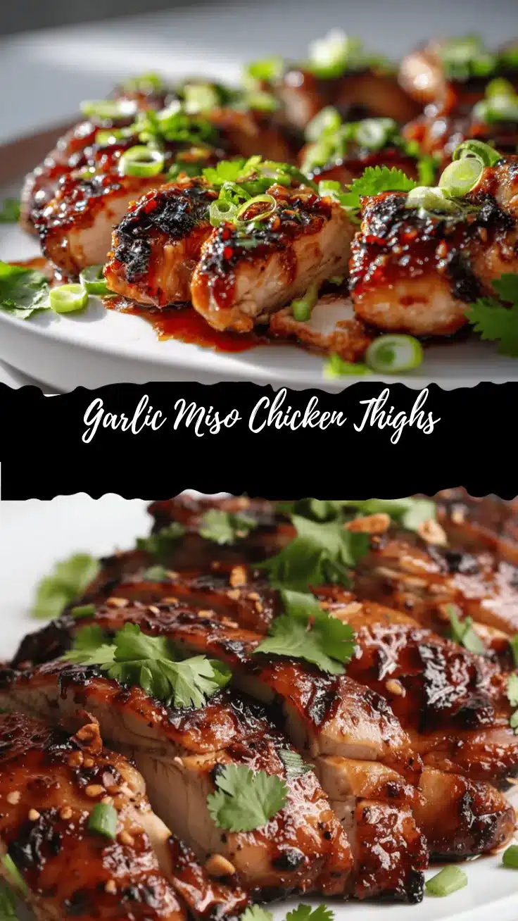 Garlic Miso Chicken Thighs recipe