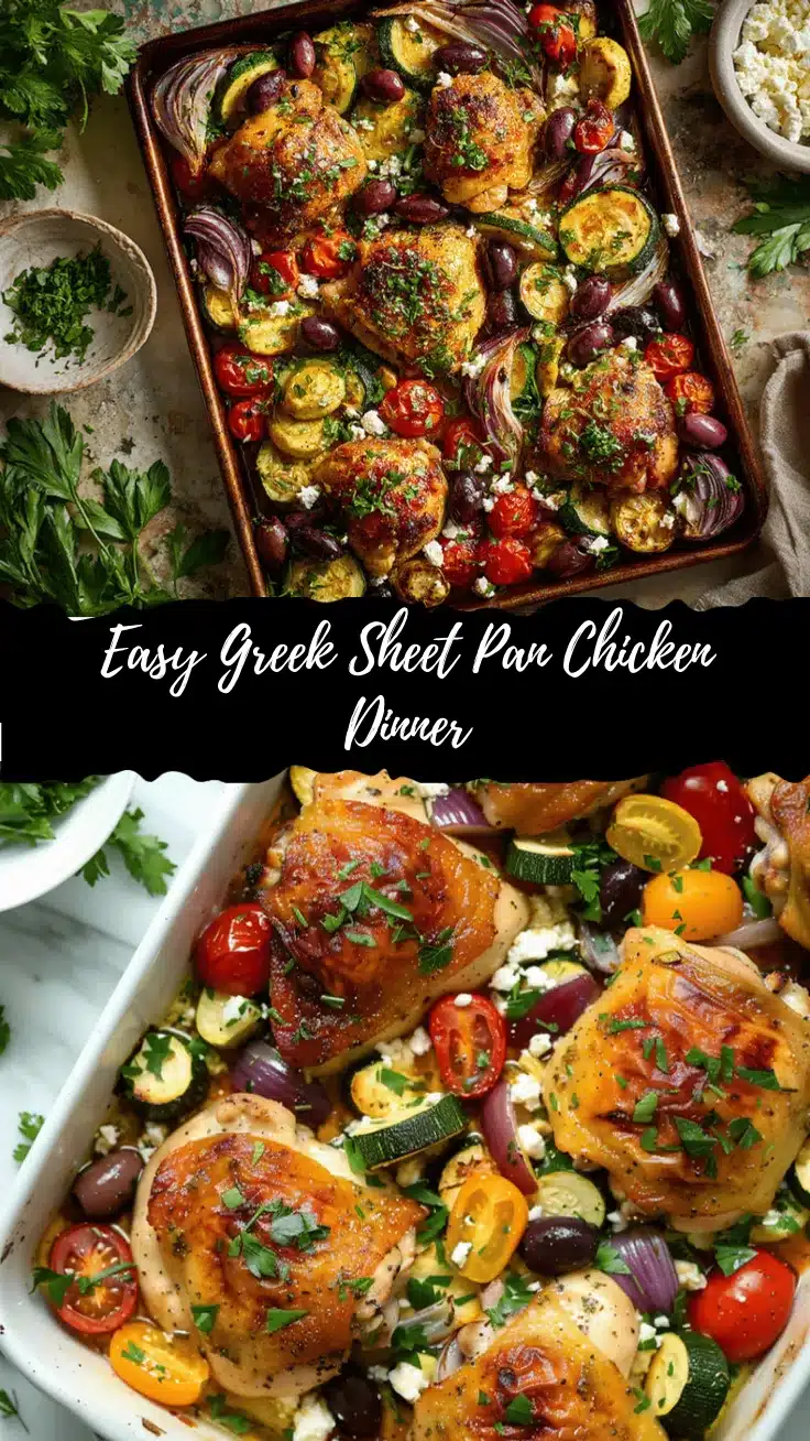 Greek Sheet Pan Chicken Dinner recipe