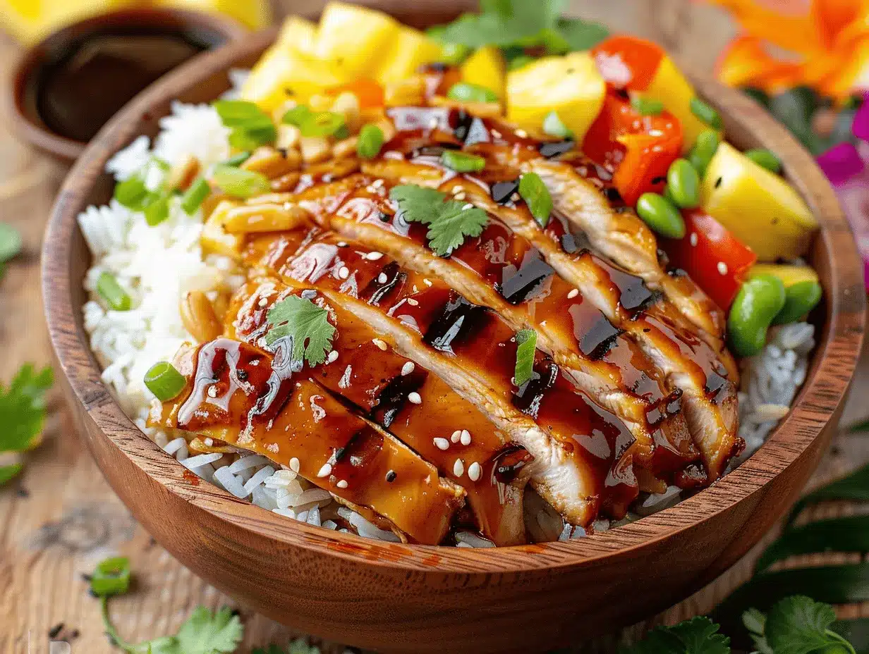 Hawaiian teriyaki chicken preparation steps
