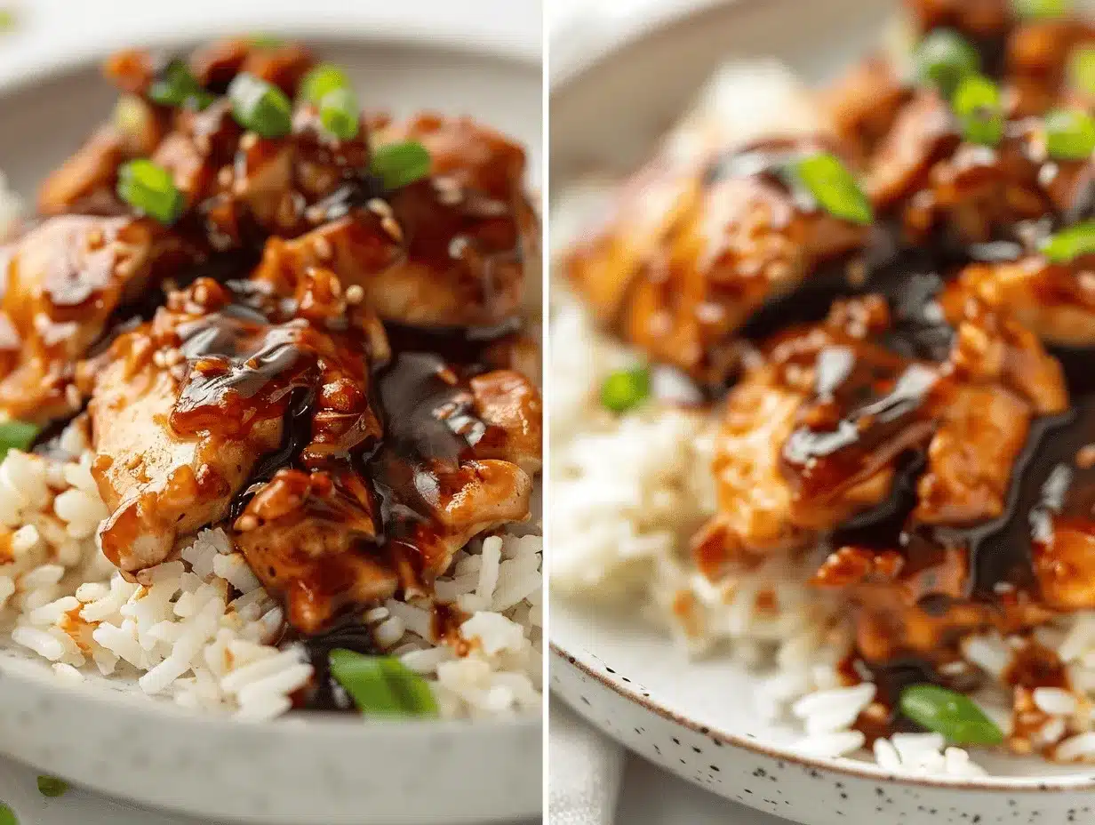 honey BBQ chicken rice bowl preparation steps