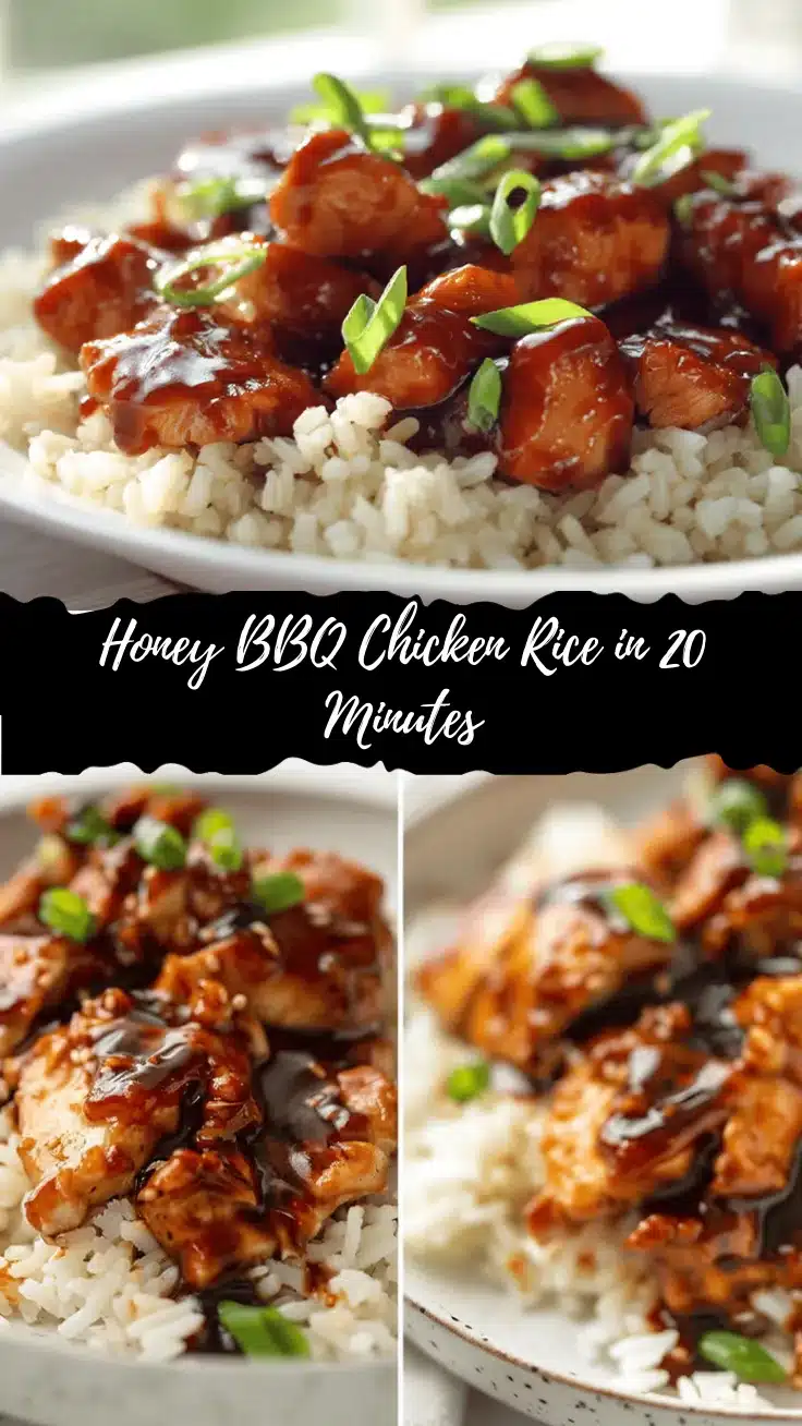 honey BBQ chicken rice bowl recipe