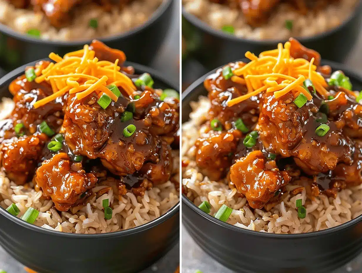 honey BBQ chicken rice bowls preparation steps