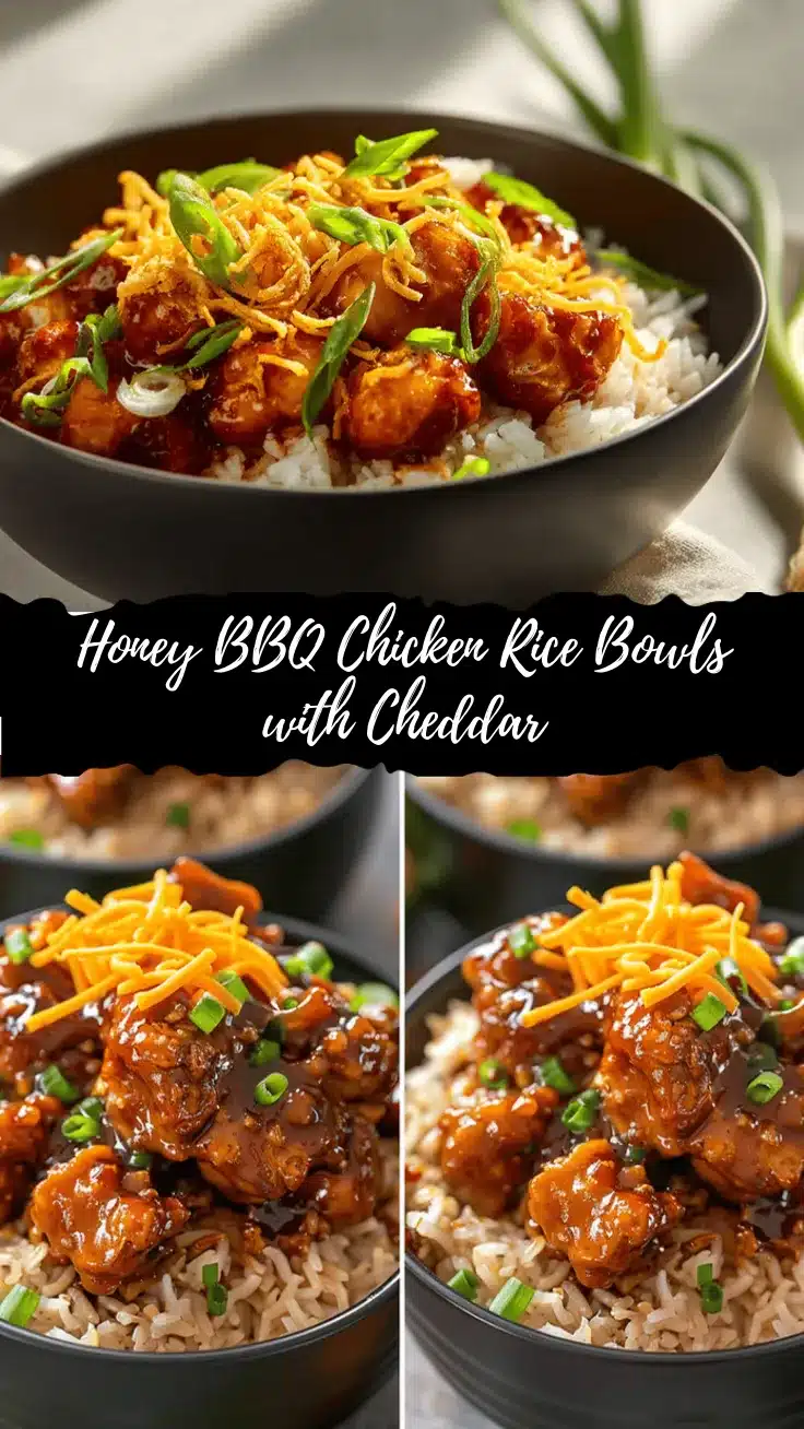 honey BBQ chicken rice bowls recipe