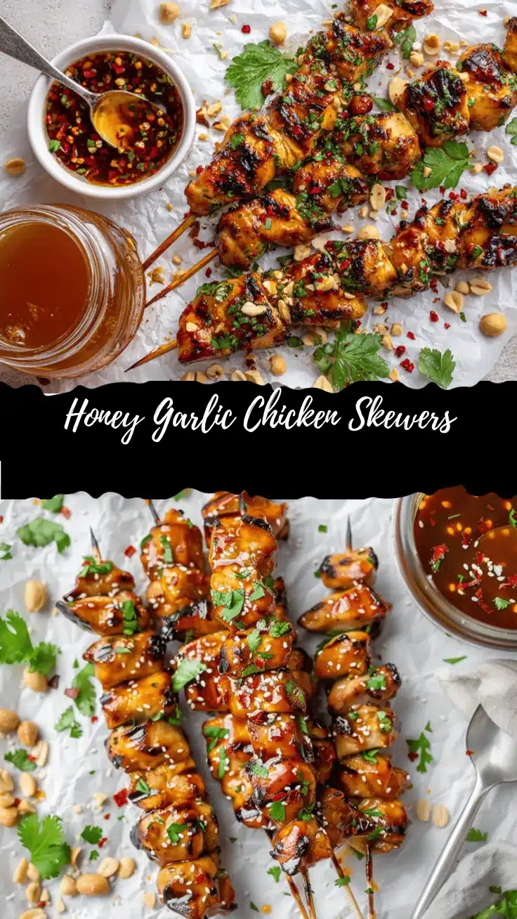 honey garlic chicken skewers recipe
