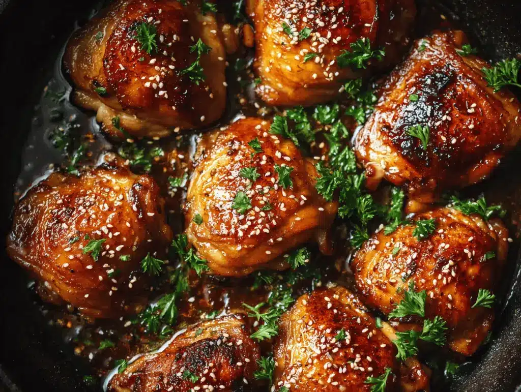 honey garlic chicken thighs - featured image