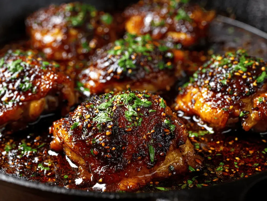 honey garlic chicken thighs - featured image