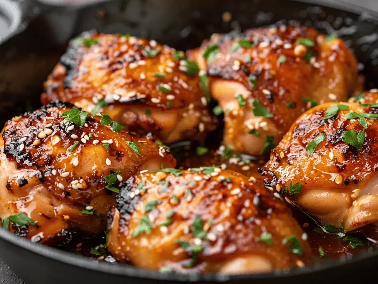 honey garlic chicken thighs preparation steps