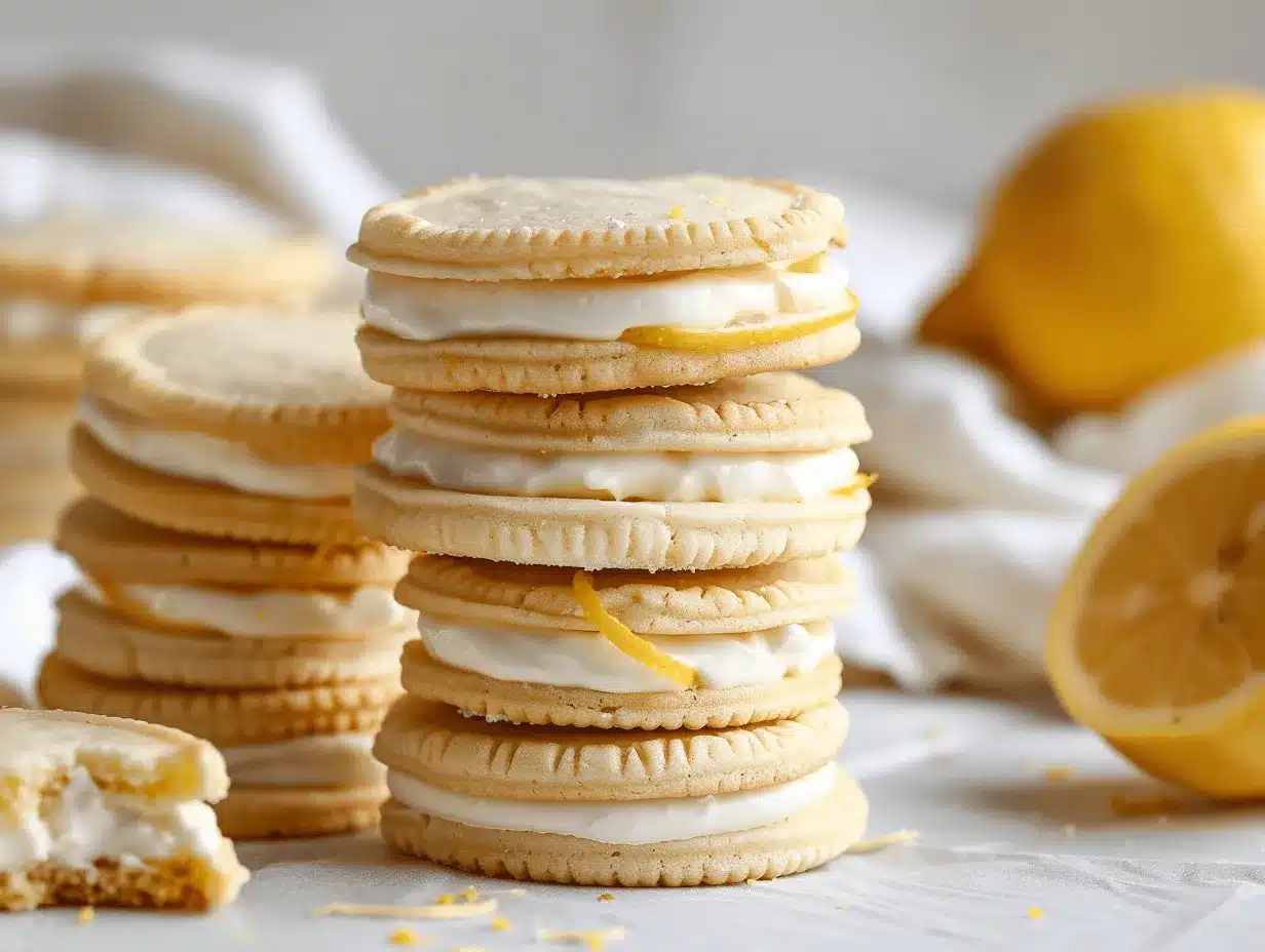 lemon sugar cookie sandwiches preparation steps