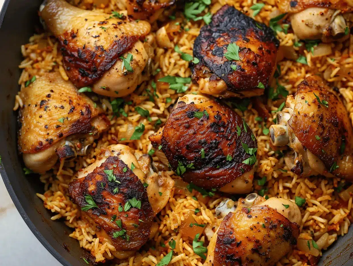one-pot chicken and rice preparation steps