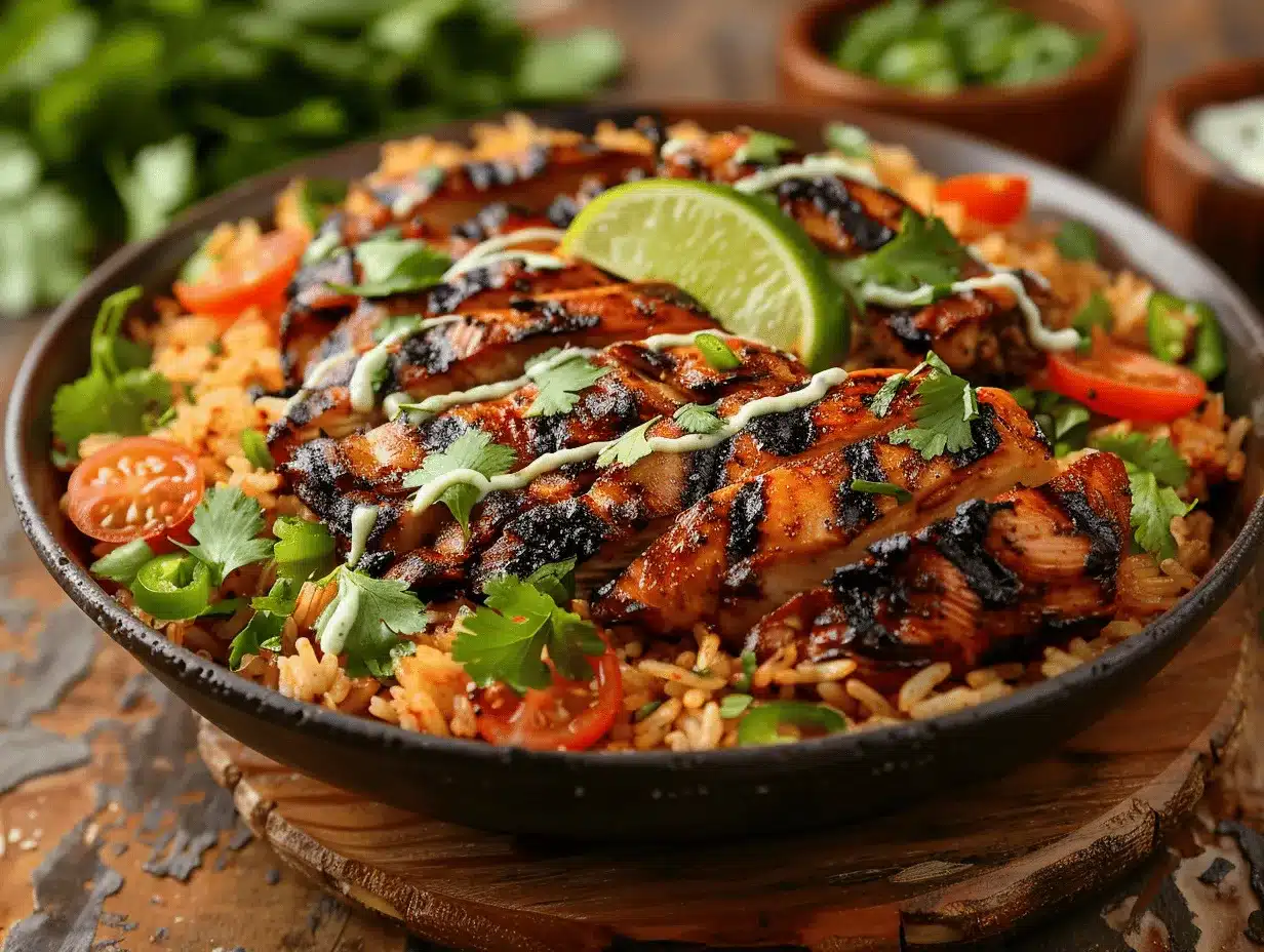 One Pot Shawarma Chicken and Rice preparation steps