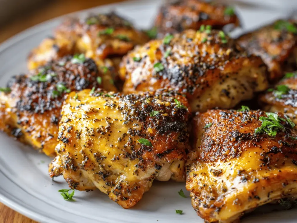 oven baked chicken thighs - featured image