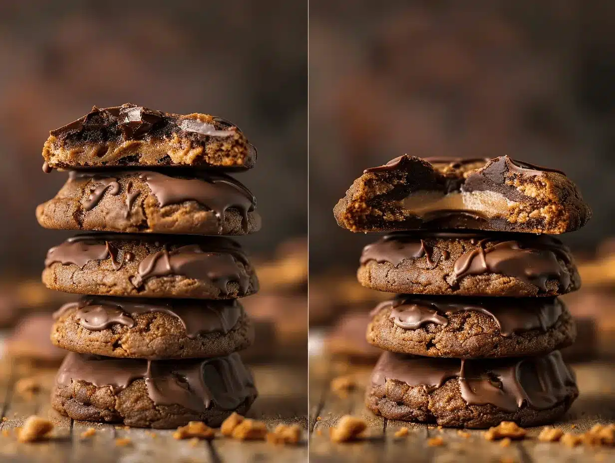 peanut butter cup stuffed brookies preparation steps
