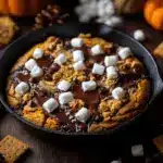 pumpkin spice s’mores skillet cookie - featured image