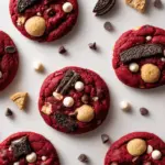 Red Velvet Cookie Monster Cookies - featured image