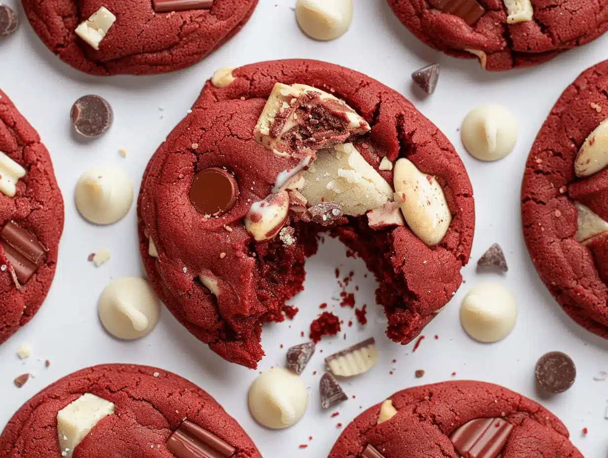 Red Velvet Cookie Monster Cookies preparation steps