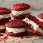 red velvet Crumbl cookie sandwiches - featured image