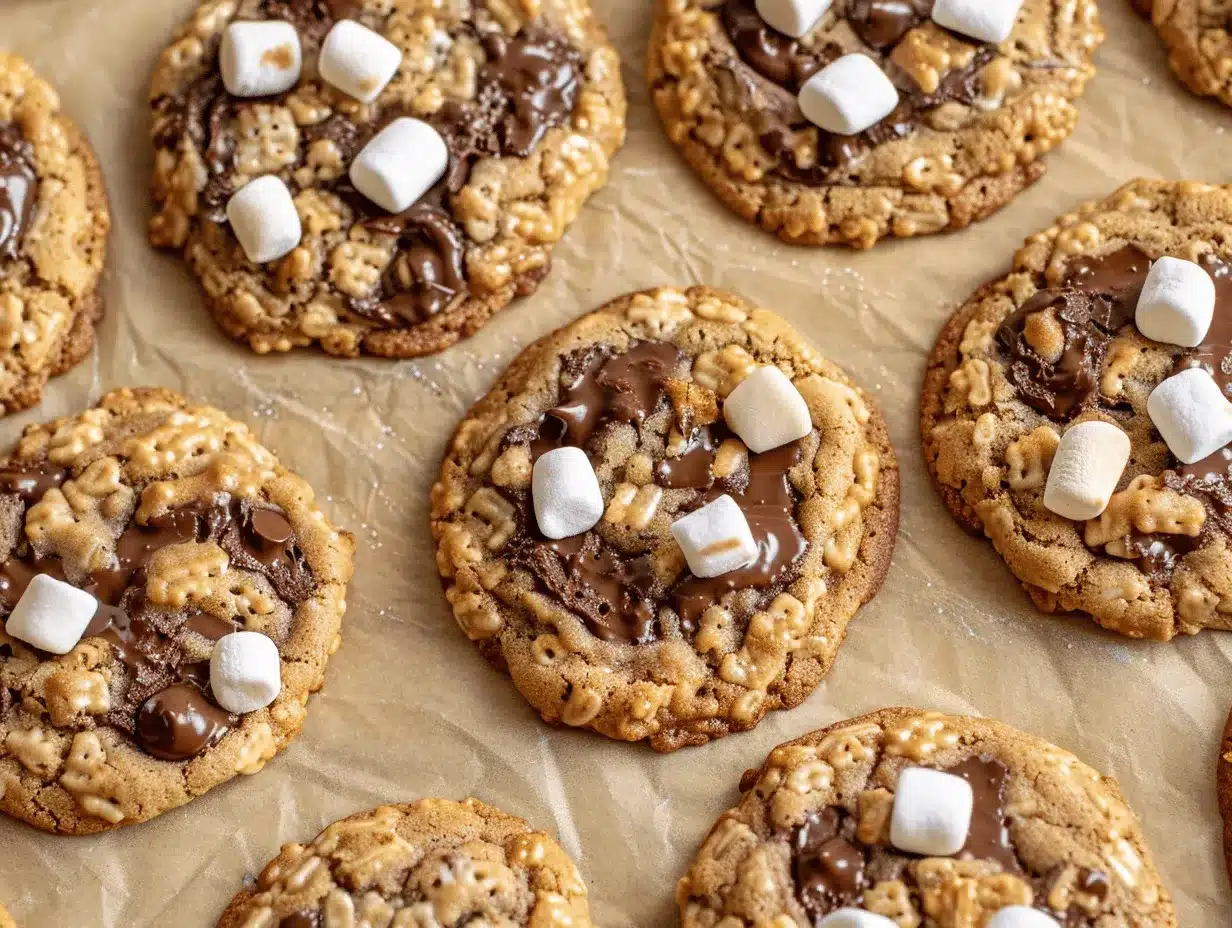 S’mores Rice Krispie Chocolate Chip Cookies preparation steps