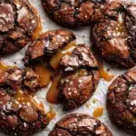 salted caramel brownie cookies - featured image
