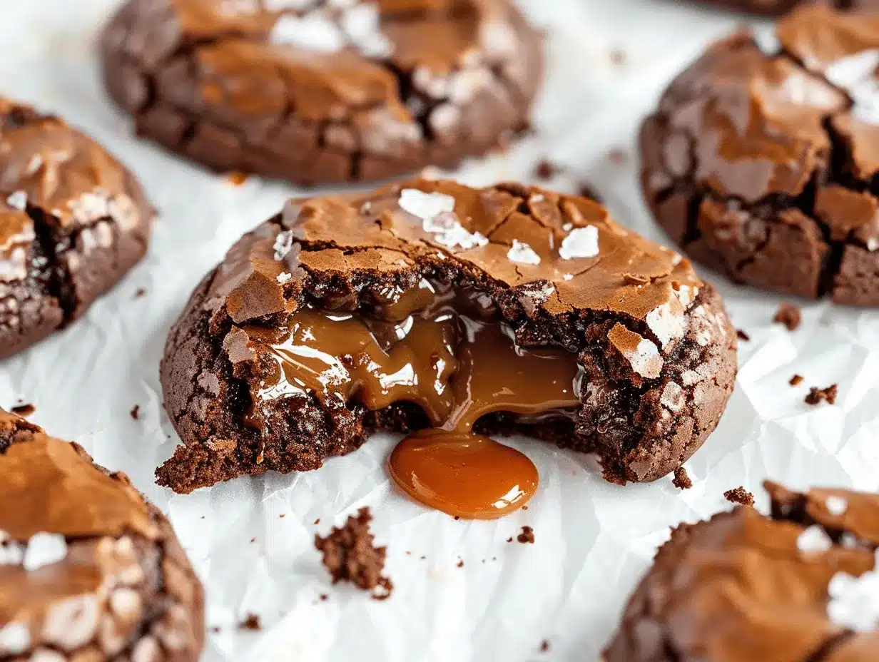 salted caramel brownie cookies preparation steps