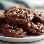 salted caramel brownie mix cookies - featured image