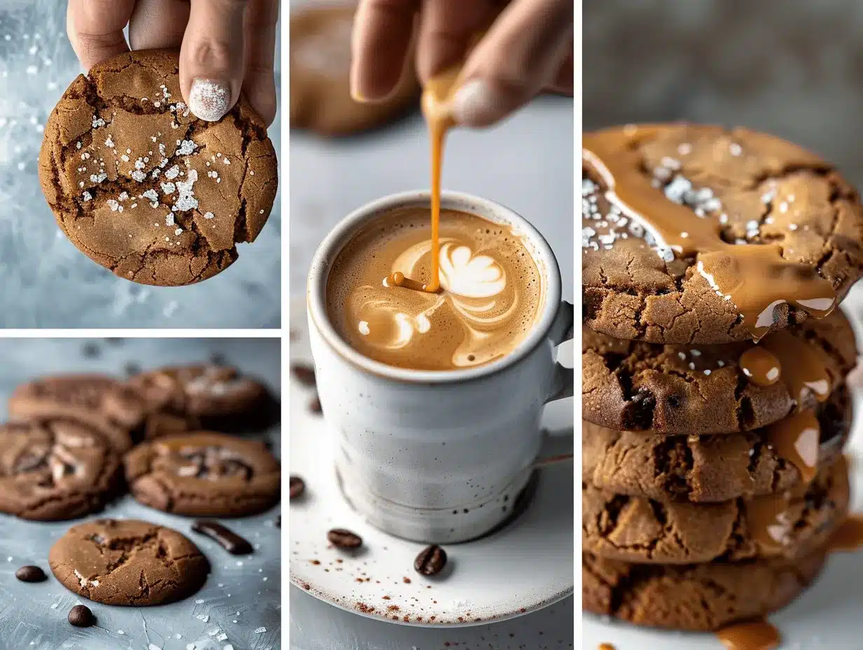 salted caramel mocha coffee cookies preparation steps