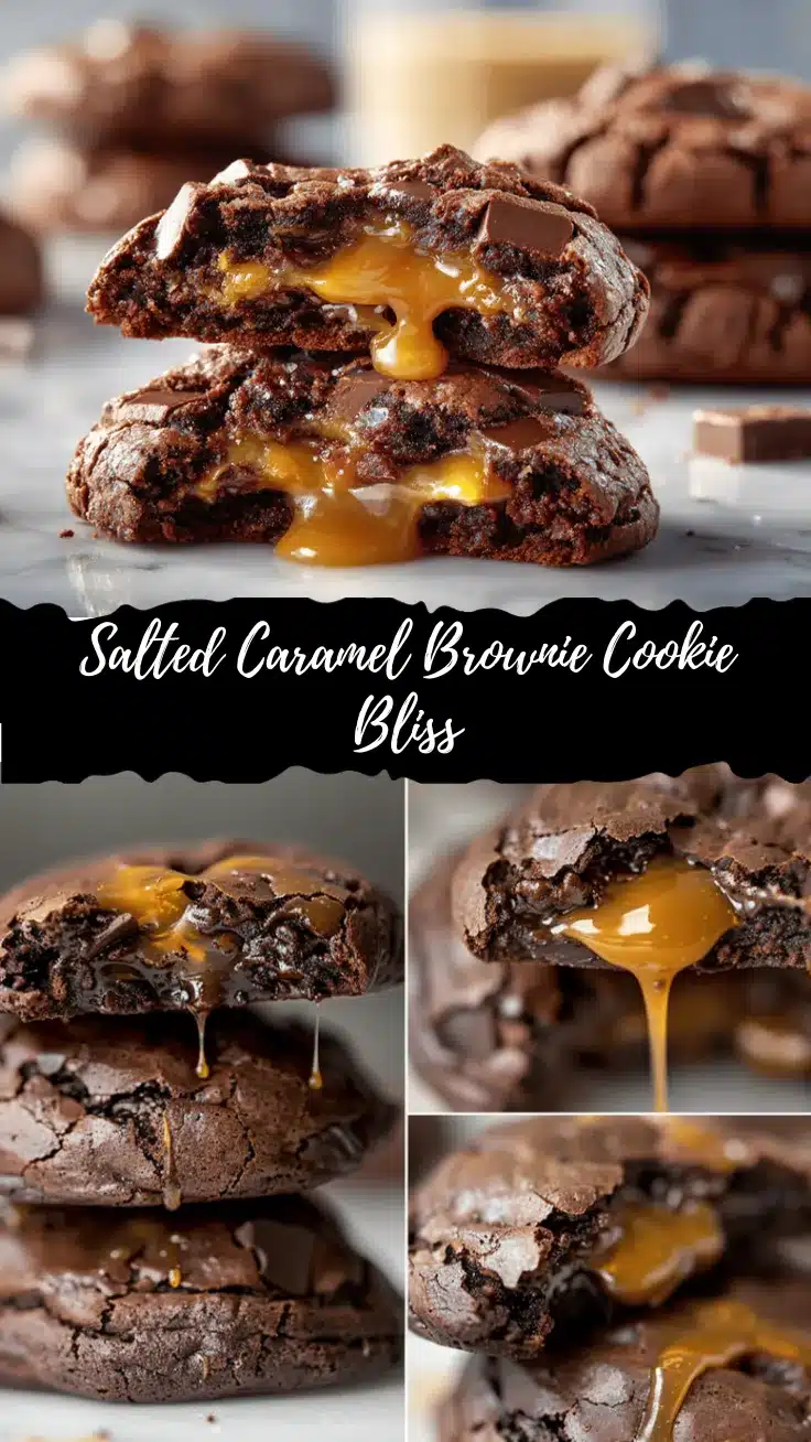 salted caramel stuffed brownie cookies recipe