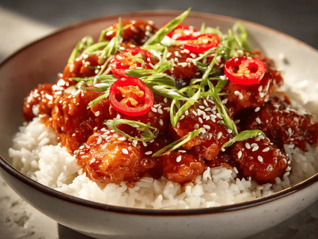 spicy ginger chicken - featured image