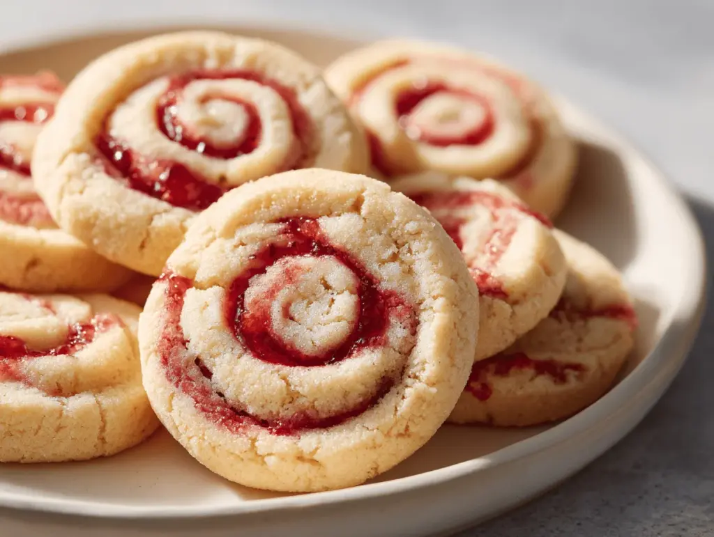 strawberry cheesecake swirl cookies - featured image