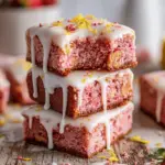 strawberry lemonade brownies - featured image