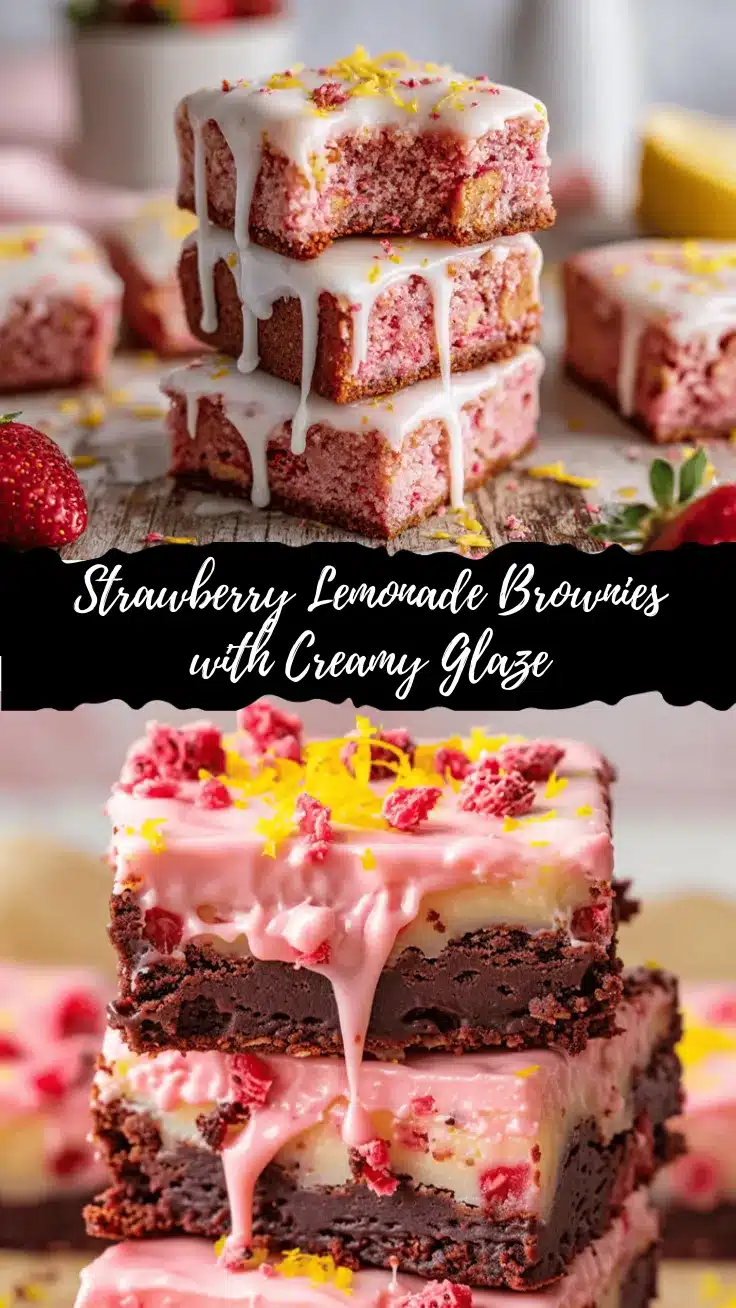 strawberry lemonade brownies recipe