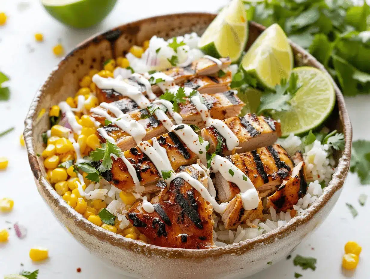 street corn chicken rice bowl preparation steps